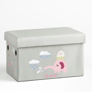 Mini Rectangular Kids Ottoman with Cartoon Characters