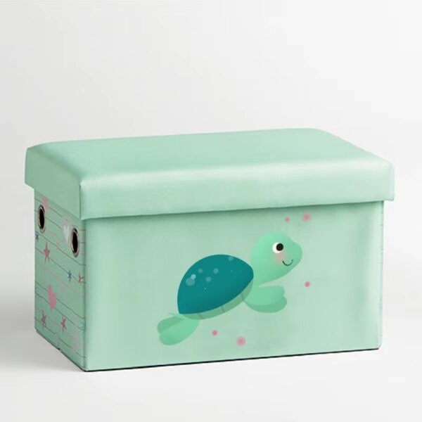 Mini Rectangular Kids Ottoman with Cartoon Characters