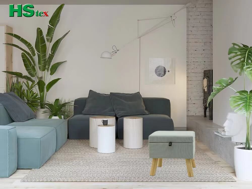 Rectangle Storage Ottoman Stool