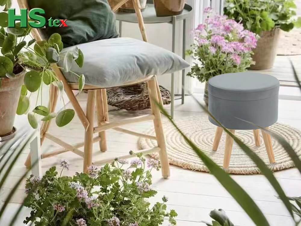  Round Storage Ottoman Stool