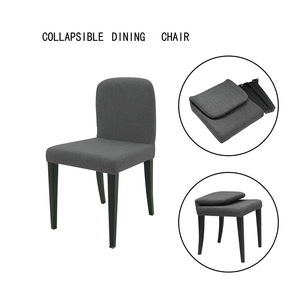 Collapsible Dining Chair with Fabric Upholstery (Multiple Colors)