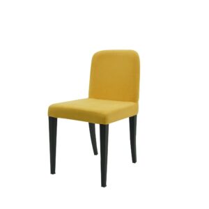 Collapsible Dining Chair with Fabric Upholstery (yellow)