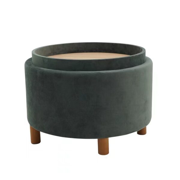 Round Storage Ottoman