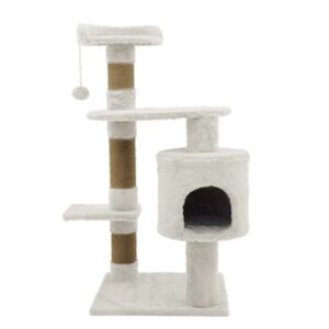 Four-Level Cat Tree with Hanging Ball and Hiding Tube