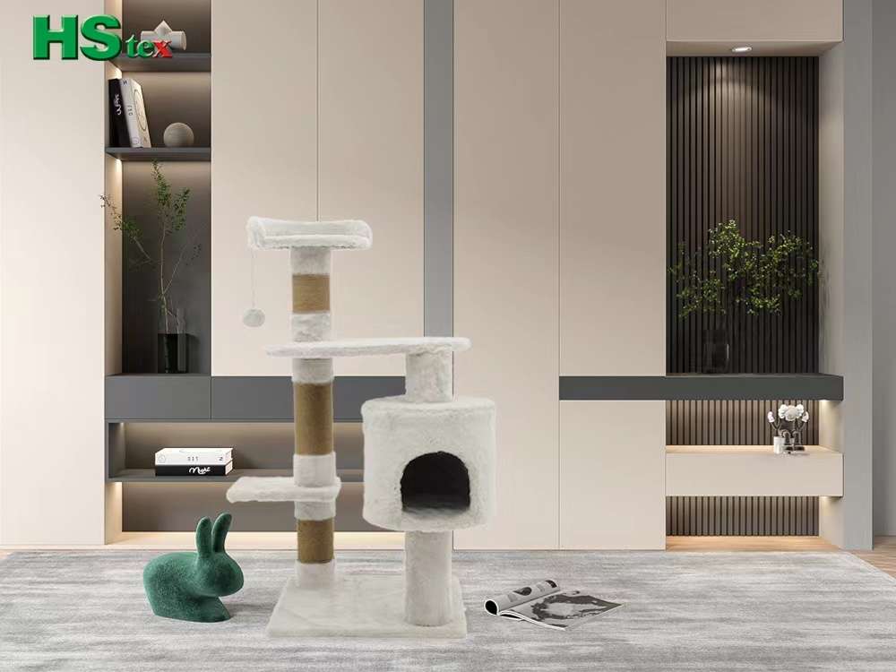Four-Level Cat Tree with Hanging Ball and Hiding Tube