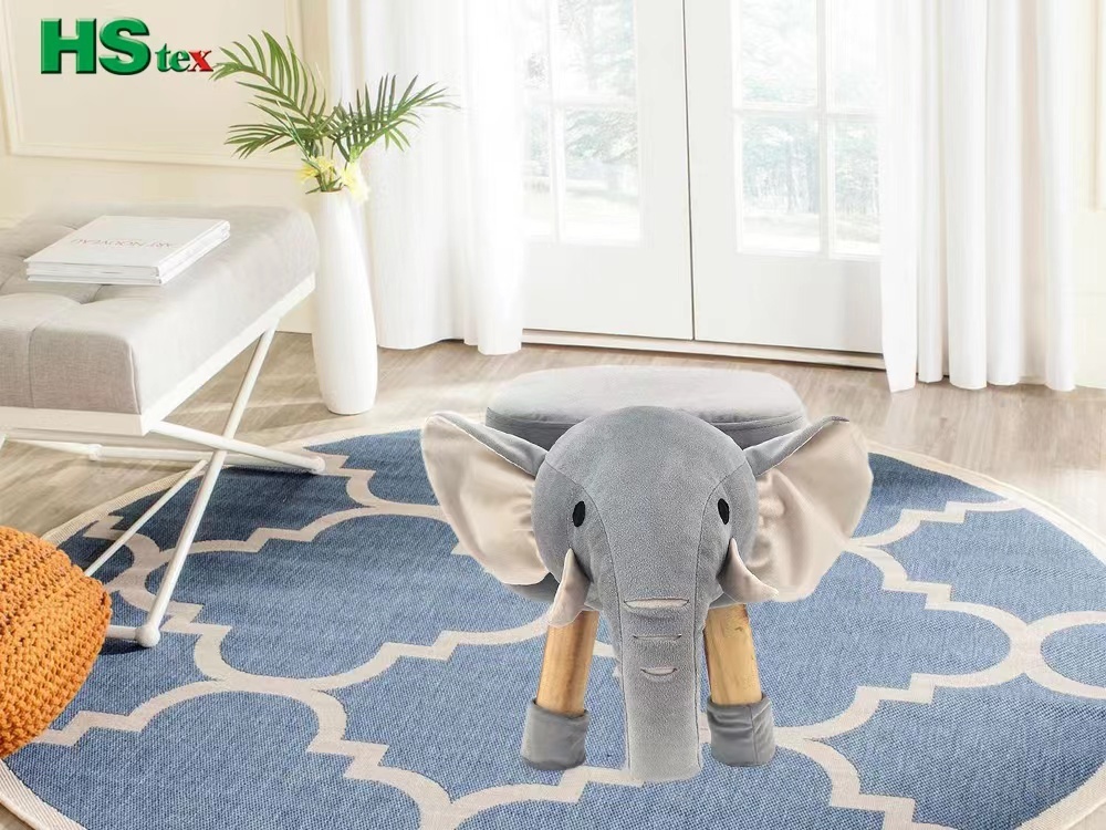 Animal Shaped Kid's Ottoman-Elephant