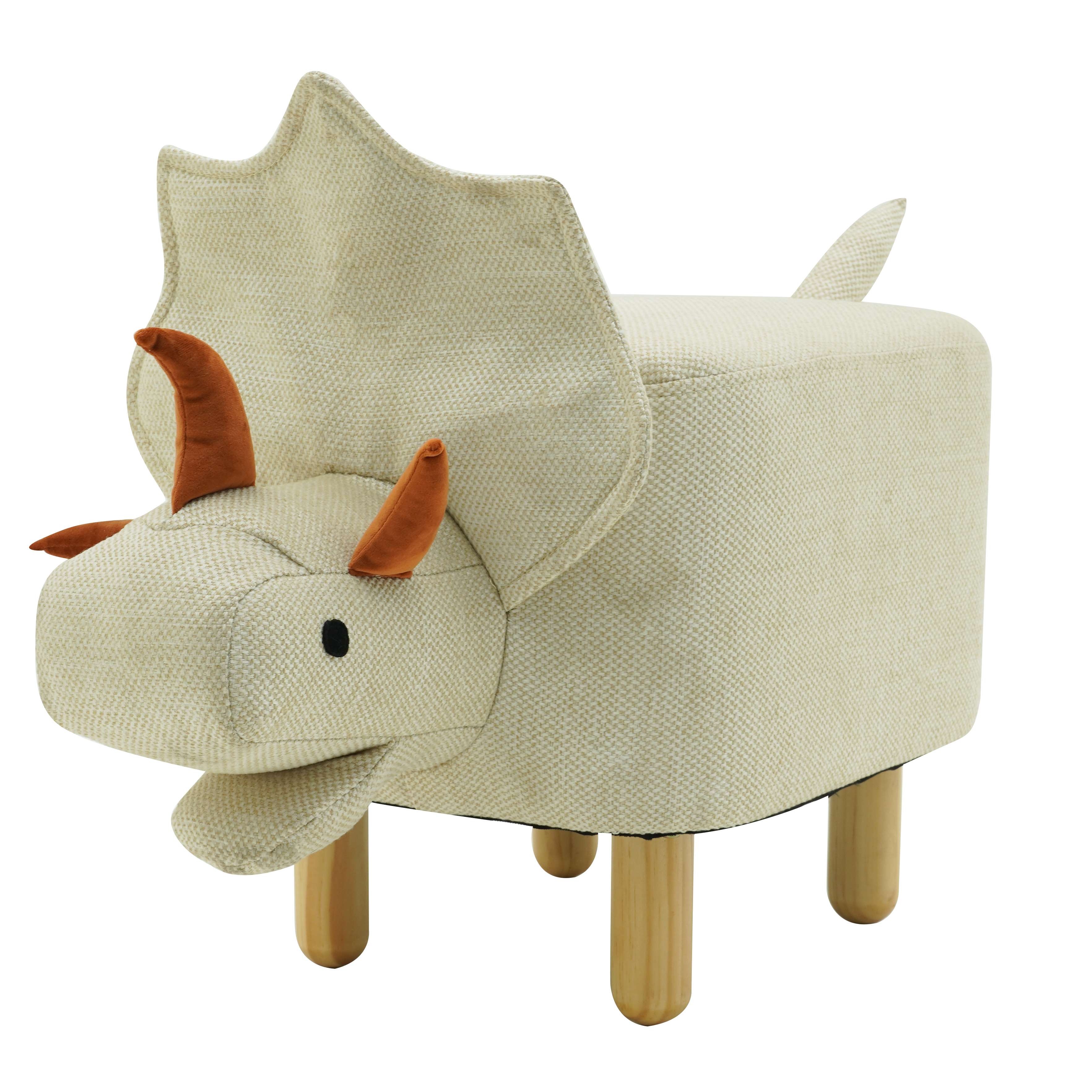 Animal Shaped Kid's Ottoman-Rhinoceros