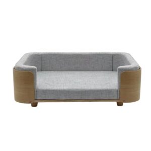 Couch Style Pet Bed with Lower Wooden Legs