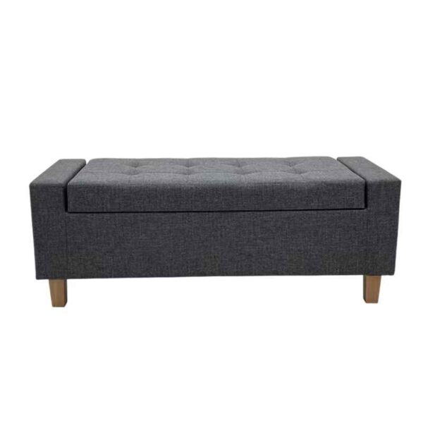 Storage Ottoman Bench with Tufted Top