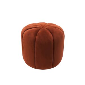 Teddy Fleece Ottoman Stools with Button Tufted Quilting