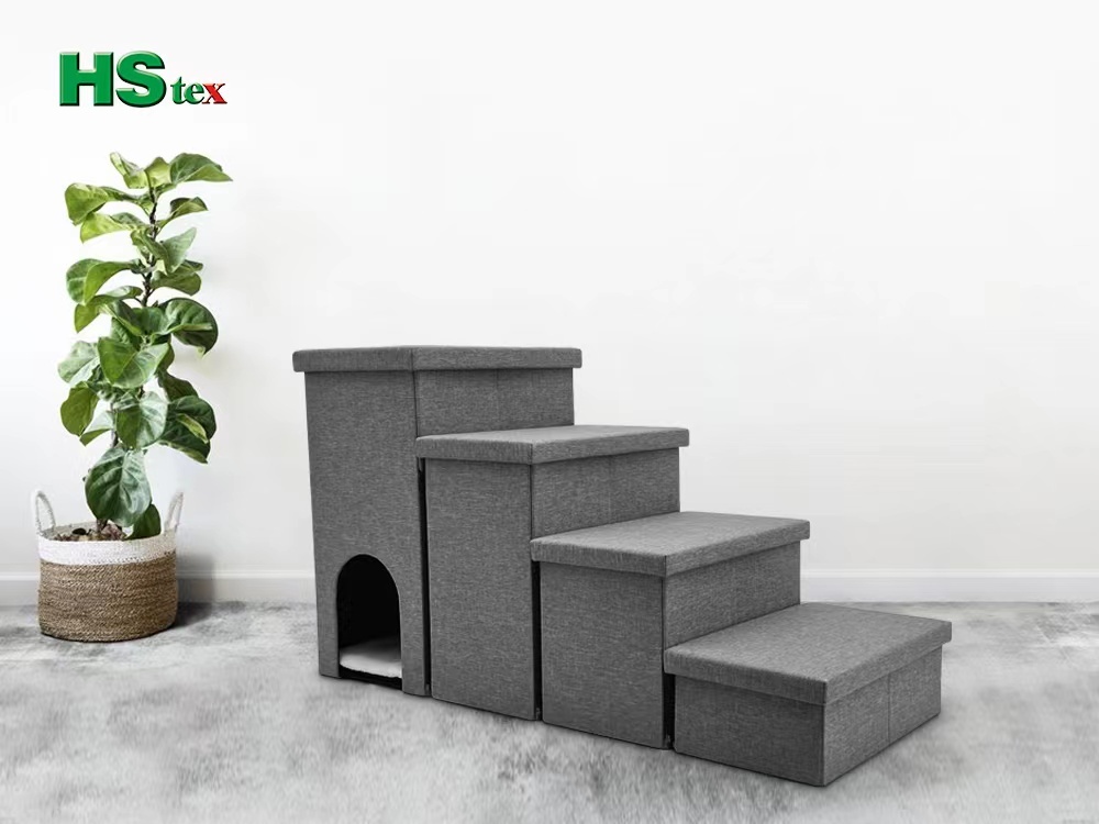 Four-Step Ladder Pet House with Storage