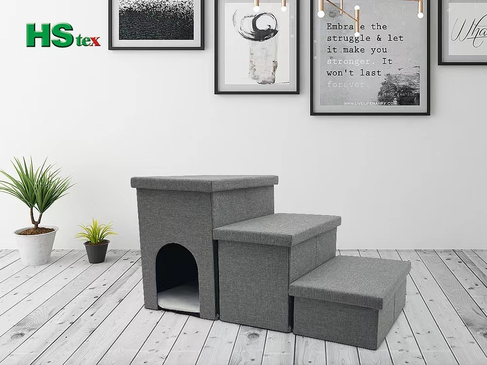 Three-Step Ladder Pet House with Storage