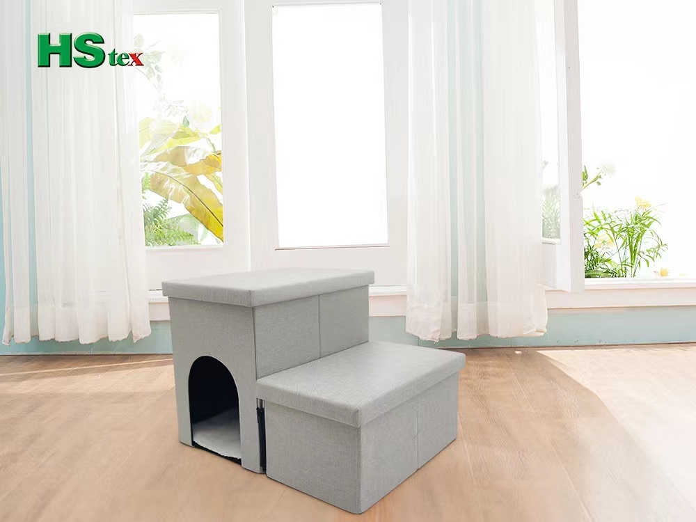 Two-Step Ladder Pet House with Storage