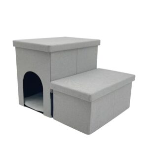 Two-Step Ladder Pet House with Storage