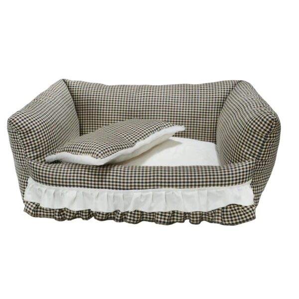 Comfort Couch Style Pet Bed with Attached Pillow